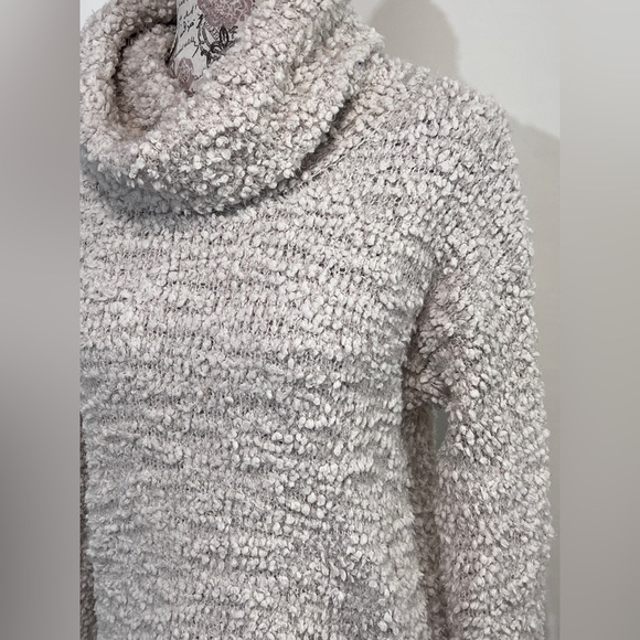 PINK ROSE Beige boucle cowl neck sweater size L. - Picture 1 of 13